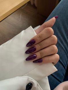 Dark Purple Nails, Plum Nails, Nagellack Trends, Pretty Acrylic Nails