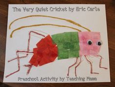 the very quiet cricket by eric carlle preschool activity