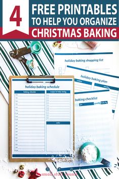 christmas baking checklist with free printables to help you organize