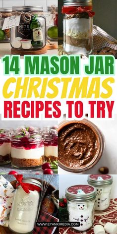 Find creative mason jar Christmas gifts recipes perfect for holiday gifting. From cookie mixes to layered desserts, these festive ideas are easy to make and look beautiful in jars. Ideal for DIY Christmas presents and adding a personal touch to holiday treats. Hot Cocoa Recipe In A Jar, Simple Christmas Recipes, Mason Jar Cookie Mix Recipe, Hot Cocoa Gift Ideas, Hot Cocoa Mix Gift, Jar Christmas Gifts, Jar Soup, Mason Jar Gifts Recipes, Mason Jar Cookie Recipes