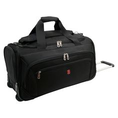 SwissGear Zurich 22 Wheeled Duffel Bag - Black Black Duffel Bag, Rolling Duffle Bag, Travel Steamer, Best Travel Bags, Suitcase Packing, Carry On Suitcase, Dog Gear, Dog Travel, Zurich