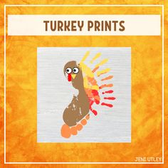 an image of a turkey print with the words turkey prints on it