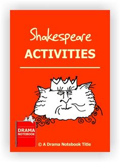 shakespeare activities book with an image of a white cat sleeping on top of the book