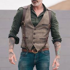 Men's Vest Waistcoat Gentleman Kingsman Retro Vintage Roaring 20s 1920s Costume Vintage Cosplay Party / Evening Sleeveless Masquerade 2023 - US $29.99 Sleevless Jacket, Brown Vest Men, Mens Business Casual, Mens Vest Casual, Tweed Men, Mens Vest Fashion, Mens Waistcoat, Waistcoat Men, Mens Suit Vest