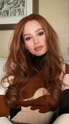 Ginger Brown Hair, Dark Ginger Hair, Red Hair Brown Eyes, Red Brown Hair, Madelaine Petsch, Auburn Hair