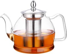 Amazon.com | HIWARE 1000ml Glass Teapot with Removable Infuser, Stovetop Safe Tea Kettle, Blooming and Loose Leaf Tea Maker Set: Teapots Glass Tea Kettle, Stovetop Kettle, Blooming Tea, Coffee Server, Tea For One, Tea Maker, Glass Teapot, Fruit Tea, Best Tea