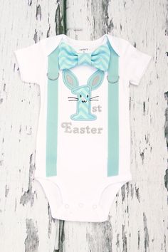 Baby boy blue chevron 1st Easter onesie, Boy First Easter outfit My first Easter Add Matching Leg Warmers, Baby Boy Christian Onesie by LoveAndLollipopsBaby on Etsy