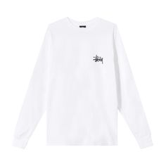 Find STÜSSY Basic Long-sleeve Tee on Editorialist. Stussy Basic Long-Sleeve Tee 'White' Classic Streetwear Tops For Spring, Classic Spring Streetwear Tops, Classic Tops For Spring Streetwear, Spring Streetwear Long Sleeve Tops, Classic Long Sleeve Tops For Streetwear, Long Sleeve Spring Streetwear Top, Spring Long Sleeve Streetwear Tops, Long Sleeve Tops For Spring Streetwear, Classic Long Sleeve Graphic Print Tops