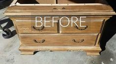 an old dresser has been refinished with chalk paint