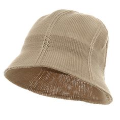 BabyMesh Bucket HatsMade from 65 % Polyester and 35 % Cotton.One size fits most(upto XL).8" deep crown features a stretchable sweatband inside. If a hip urban look is what you are going for this summer, then don't leave home without our babyMesh Bucket Hat. Made from a blend of polyester and cotton, this tightly woven knit cap is sure to satisfy your summer itch for a new fashion statement. Featuring an 8" deep crown with a stretchable inner sweat band, this hat has literally got you covered when the days ahead become extra warm. For added textured the crown also features three sets of thinly woven lines, one set creating a half eclipse over either ear, and the final set running up and down the center of the cap. What an awesome look! With its lightweight construction and flexible nature, Designer Bucket Hats, Bucket Hat Women, Women Hats Fashion, Womens Khakis, Urban Looks, Knit Cap, Bucket Hats, Your Outfit, Hat Fashion