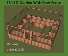 Raised Garden Bed With Deer Fence Plans - Etsy Fence Planning, Raised Garden Bed Plans, Deer Fence, Shade Gardens, Garden Journal, Inspire Me Home Decor