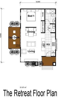 the floor plan for a small house