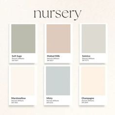 the color scheme for nursery nurses is shown in shades of neutral, beige and grey