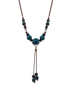 PRICES MAY VARY. Beautiful long boho necklace features a unique combination of ceramic beads in various shapes, sizes and colors Easy to wear with an adjustable sliding brown waxed cord without clasp, just put over the head and you're ready to go Give this stunning piece of bohemian jewelry as a great Valentine's Day, Christmas, birthday, or anniversary gift A nice addition to any jewelry collection that surely makes you stand out from the crowd in style If there is any problem with your purchas Long Necklace With Pendant, Wood Beaded Necklace, Boho Jewelry Necklaces, Trending Jewelry 2024, Wire Bead Jewelry, Unique Jewelry Inspiration, Twine Necklace, Hippie Jewelry Necklace, Necklace Design Ideas