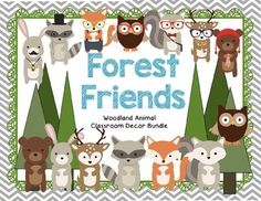 forest friends woodland animal classroom binder