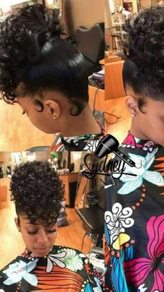 Black Bridesmaids Hairstyles Half Up, Black Hair Updo Hairstyles Up Dos, Curly Updo Hairstyles For Black Women, Curly Up Do, Unique Wedding Hairstyles, Black Hair Updo Hairstyles, Pony Tails, Black Ponytail Hairstyles, American Hairstyles