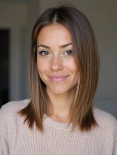 30 Medium-Length Straight Haircuts That You’ll Love to Try Right Now Long Bob Middle Part Straight, Lob Haircut Straight, Straight Haircuts, Brunette Hair Cuts, Platinum Blonde Bobs, Straight Across Bangs, Soft Blonde, Straight Hair Cuts, Lob Haircut