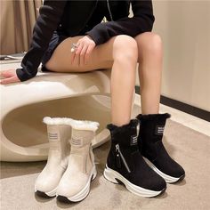 Womens Black Combat Boots, Edgy Boots, Minimalist Winter, Waterproof Snow Boots, Black Combat Boots, Winter Shoes For Women, Snow Boots Women, Winter Snow Boots, Casual Blazer