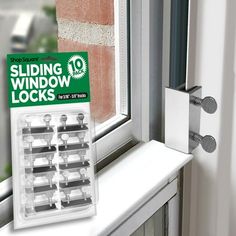 the sliding window locks are on display by the window