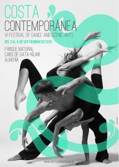 an advertisement for a dance festival with two dancers