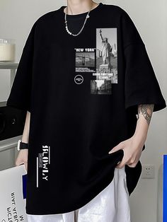 Cool Unisex Outfits, Chilled Outfits Men, Cute Clothes For Men, Korean High Fashion Men, Cool Clothes Men, Graphic Tee For Men, Loose Clothing Style Men, Cute Male Clothes, Clothes Aesthetic Men