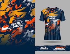 a t - shirt design with an abstract background and the words sport wear on it