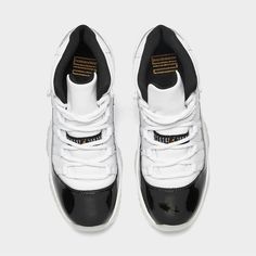 Elevate Your Style With These Iconic Air Jordan Retro 11 “Gratitude” Brand New/ Never Worn. Original Box Included Size- 6.5 Big Kids (Will Fit A Woman Size 7) Full Grain And Synthetic Upper With Perforations. Color- White/Black/ Metallic Gold Style- 378038180 Jump Man Logo At The Heel For Iconic Hoops Style. Jordan Shoes With Air Cushioning For Streetwear, Air Jordan Retro 11, Jordan Retro 11, Running Sandals, All Black Shoes, Black Shoes Men, Retro 11, Jumpman Logo, Air Jordan Retro