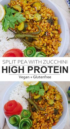 split pea with zucchini and high protein vegan glutenfree