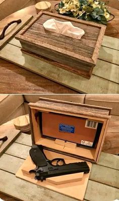 Coffee Table Designs, Concealment Furniture, Hidden Compartments, Safe Room, Free Woodworking Plans, Table Designs, Diy Coffee Table, Diy Coffee, Ketchup Bottle