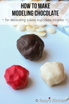 how to make modeling chocolate for decor cakes, cupcakes, cookies