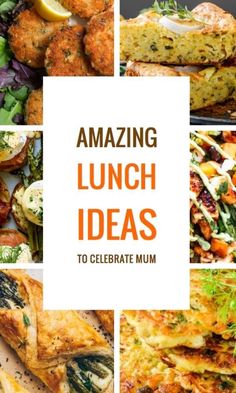 the cover of an amazing lunch idea book with images of different foods and vegetables on it