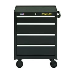 the stanley tool cabinet is on wheels