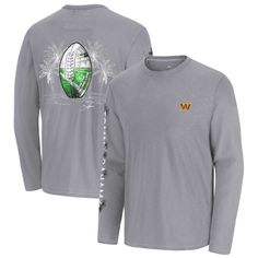 Channel the electric atmosphere of a Washington Commanders game day with this Tommy Bahama Oasis Endzone Lux Long Sleeve T-Shirt. This luxuriously soft, 100% cotton slub jersey tee features a classic crew neck for a timeless look that's perfect for game day or any casual occasion.  On the back, screen print graphics artfully blend football and paradise, creating a unique design that's sure to turn heads. Browns Fans, Tampa Bay Buccaneers, Arizona Cardinals, New Orleans Saints, Miami Dolphins, Cleveland Browns, Minnesota Vikings, Cincinnati Bengals, New York Jets