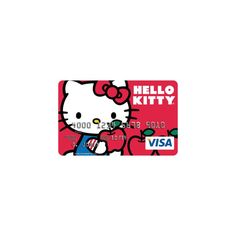 a hello kitty credit card with an apple on it