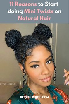 Two Strand Twists On Short Natural Hair, Styles With Mini Twists, Mini Twist Hair Growth, Stretch Mini Twists, How To Style Natural Twists, Mini Twists Styles Natural Hair, Mini Twists Hair Growth, Single Twist On Natural Hair