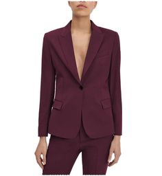 Flat Single Buttons 2 Pieces Women Suit Peak Lapel Blazer | SoloveDress – solovedress Tailored Pantsuit With Suit Collar For Fall, Fall Single-breasted Pantsuit For Career, Chic Career Suits With Welt Pockets, Tailored Fall Suit For Office, Tailored Suit For Fall Office Wear, Professional Pantsuit With Suit Collar For Fall, Professional Fall Pantsuit With Suit Collar, Solid Color Business Pantsuit For Fall, Solid Color Fall Business Pantsuit