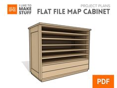 the flat file map cabinet is ready to be made into a bookcase or desk