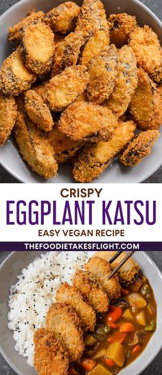 crispy eggplant katsuu is an easy vegetarian recipe