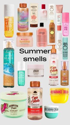 Summer Shower Products, How To Smell Like Tropical, Summer Scents Perfume, Summer Scent Combos, How To Smell Tropical, Summer Needs Products, How To Smell Like The Beach, How To Smell Like Summer, Summer Hygiene