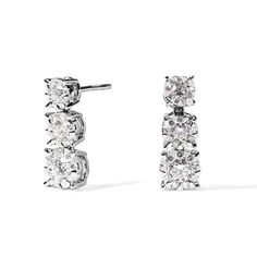 18k White Gold Natural Diamond Earrings 3/4 ct tw Dove Jewelry, Gold For Women, White Gold Diamond Earrings, Gold Diamond Earrings, Diamond Shop, Rose Gold Wedding, Women Diamond, White Rose Gold, Vintage Diamond