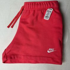 -Nike-Orange-Pink-Large- Casual Pink Sports Shorts, Nike Pink Bottoms For Spring, Spring Nike Pink Bottoms, Nike Pink Shorts For Summer, Pink Nike Shorts For Summer, Nike Pink Bottoms For Loungewear, Nike Pink Loungewear Bottoms, Nike Casual Pink Bottoms, Pink Cotton Sports Shorts