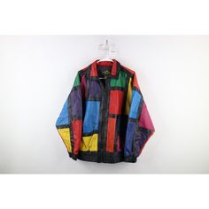 Vintage 90s Streetwear Mens M Distressed Rainbow Checkered Leather Bomber Jacket Mens Jacket Stains Front Top Right. Wear Spots Thoughout. Inner Lining Discolored. Distressed And Faded Mens Size Medium Measurements Are: 24 Inches Underarm To Underarm 26.5 Inches Top To Bottom Multicolor Leather Check Out My Other Items In My Store! Y2197 90s Multicolor Streetwear Outerwear, 90s Multicolor Outerwear With Pockets, 90s Multicolor Hooded Outerwear, Vintage Multicolor Winter Track Jacket, Vintage Multicolor Windbreaker With Pockets, 90s Streetwear, Streetwear Mens, Vintage Jacket, Vintage Men