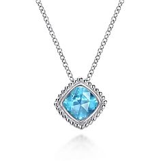 18 Blue Topaz Pendant Necklace, Teardrop Diamond, Halo Necklace, Trending Engagement Rings, Trending Necklaces, Ring Trends, Blue Topaz Pendant, Topaz Pendant, White Gold Necklaces