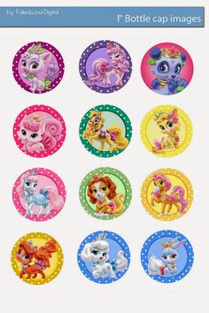 the little pony stickers are all different colors and sizes, but one is for each girl