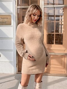 Maternity Jumper Dress, Winter Clothes For Pregnant Women, Pregnant Birthday Outfit Winter, Fall Maternity Outfits Shein, September Maternity Outfits, Professional Maternity Outfits Summer, Casual Maternity Photoshoot Outfits, Maternity Inspiration Outfits, Winter Outfits Pregnant Women