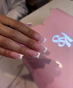 French Tip Acrylic Nails, Long Acrylic Nails Coffin, Acrylic Nails Coffin Pink, Long Square Acrylic Nails, Bling Acrylic Nails, Acrylic Nails Coffin Short, Short Acrylic Nails Designs, Pink Acrylic Nails