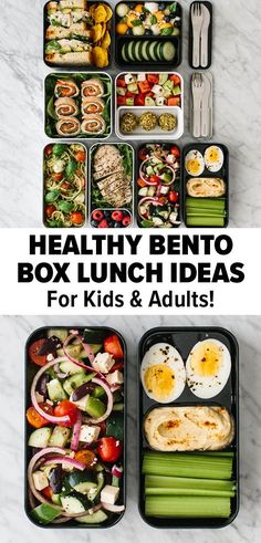 healthy bento box lunch ideas for kids and adults