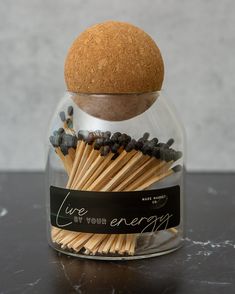 Made Market Co. Matches Terrain Black Matches Cork Ball, Amber Jar Candle, Green Details, Amber Jars, Candle Packaging, Black Camel, Candle Accessories, Fire Starters, Diy Candles