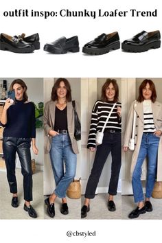 Looking for ways to style your loafers? Check out our collection of loafers outfit ideas for women. #loafers #womenshoes Black Croc Loafers Outfit, Woman Oxford Shoes Outfit, Platform Loafers Business Casual, Office Outfits Women Chunky Loafers, Black Lofar Shoes Outfit Women, Loafers And Suits Women, Formal Loafers Outfit, Women Loafers Outfit Casual, Heel Loafers For Women Outfit