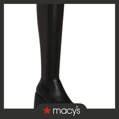 in stock Trendy Tall Synthetic Heeled Boots, Trendy High Synthetic Heeled Boots, Black Synthetic Boots For Spring, Trendy Synthetic Knee-high Spring Boots, Modern Black Boots For Spring, Spring Wide Calf Synthetic Knee-high Boots, Synthetic Heeled Boots For Night Out In Spring, Spring Synthetic Heeled Boots For Night Out, Trendy Synthetic Knee-high Boots For Fall